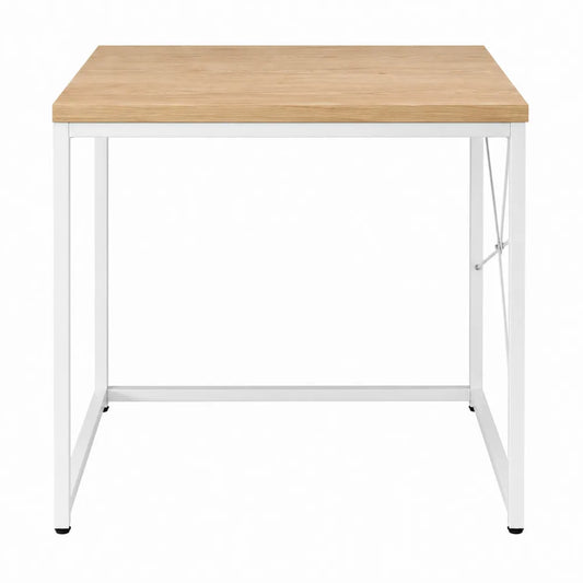Stolik prostokątny z drewnianym blatem i metalowymi nogami 120x60x75 cm