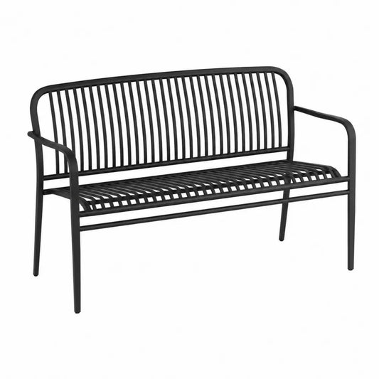Ławka metalowa stalowa czarna 120cm