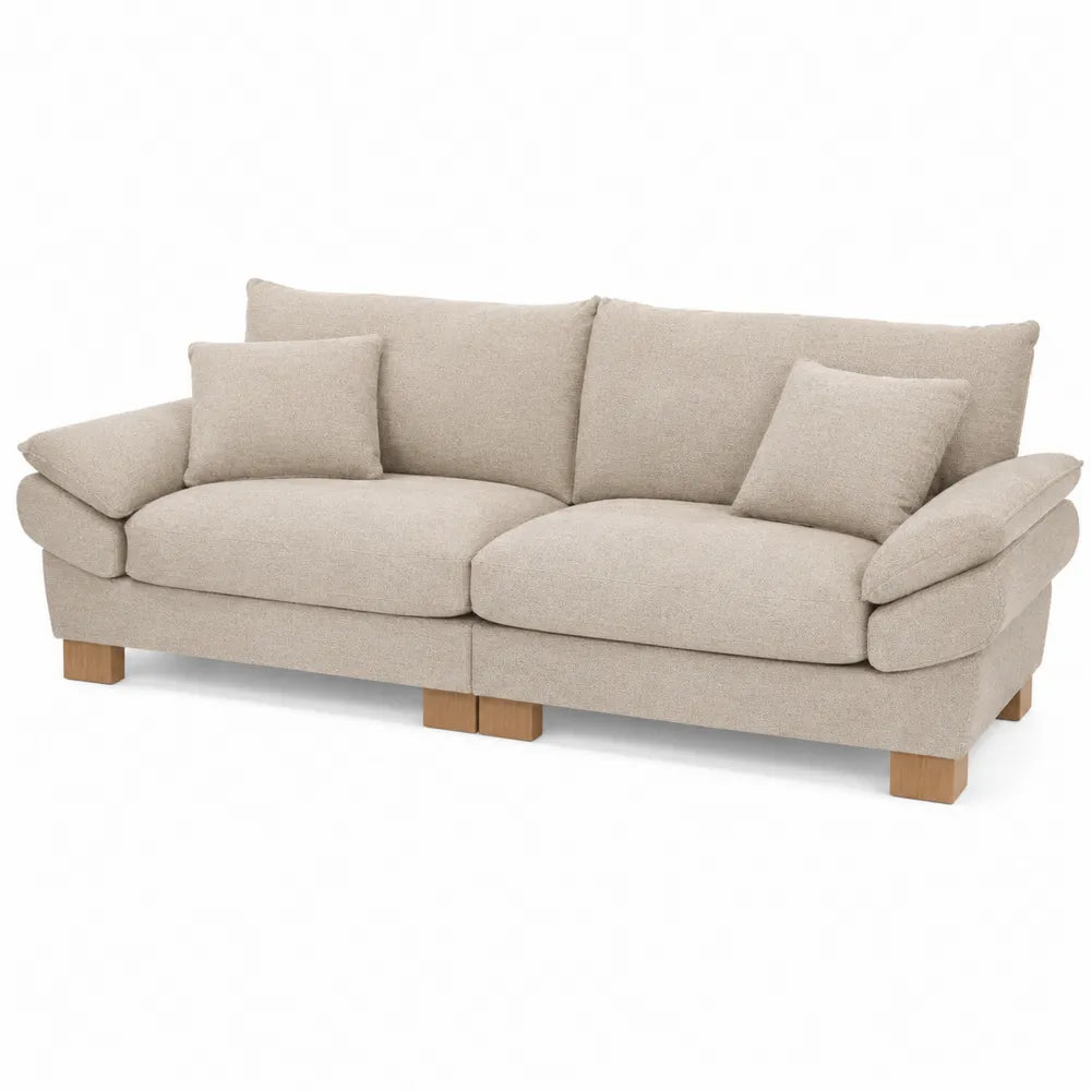 Sofa trzyosobowa z tkaniny poliestrowej 200x90x85 cm